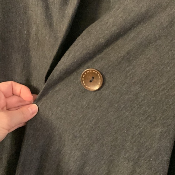 Bobeau gray wrap cardi size L - Picture 2 of 5